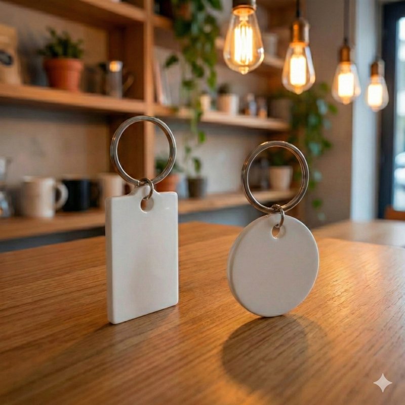 Llavero de Plastico para Sublimar x 10