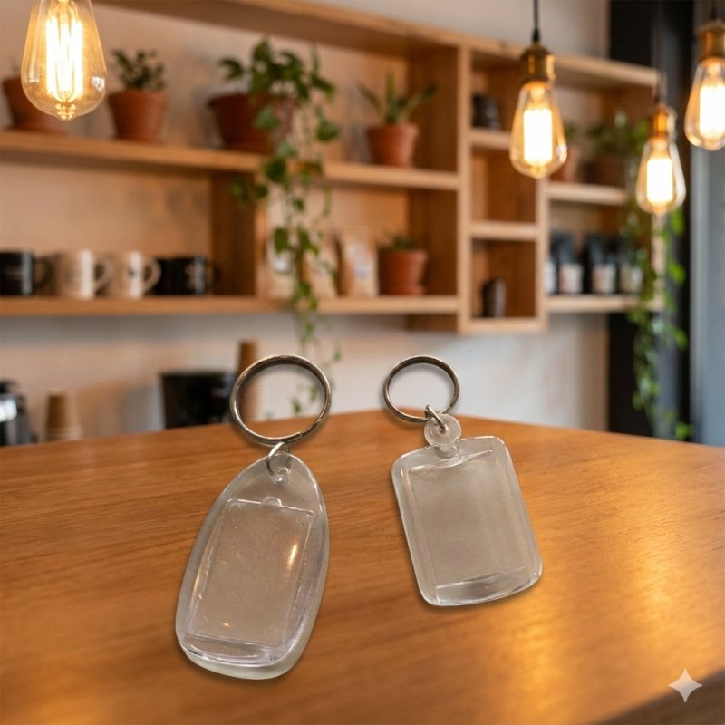 Llaveros de Plástico Transparente para Foto